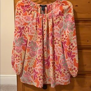 Chaps Floral Blouse